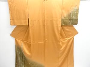縞に枝垂れ花模様刺繍訪問着